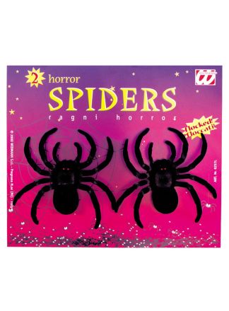 Horror spinnen 2stuks 9cm.