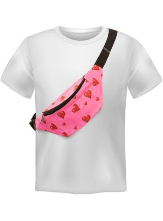 Heuptasje roze met hartjes