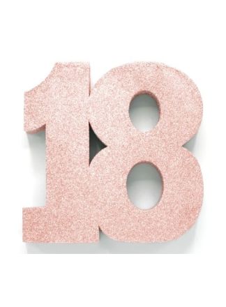 Tafeldecoratie rosegoud 18 20x20cm.