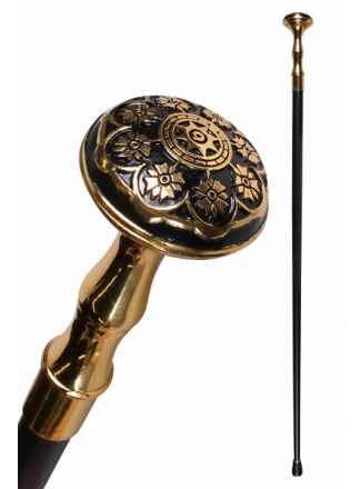 Luxe wandelstok met metalen knop