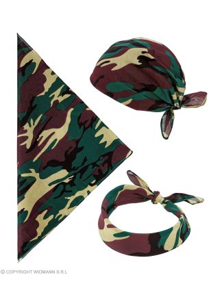 Camouflage Bandana/Zakdoek 55x55cm.