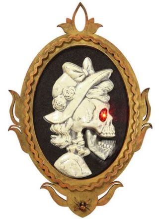 Halloween schilderij dame 32x48cm. light/speak