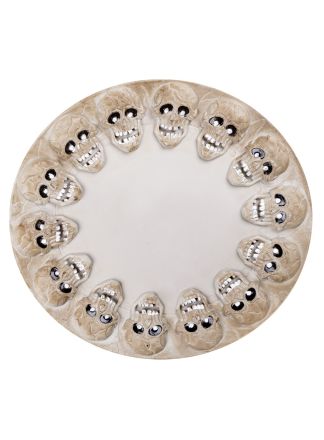 Dienblad met Schedels (38 x40cm.)