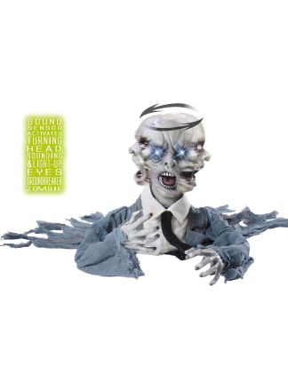 Zombie 140cm. met draaiend hoofd op batterijen