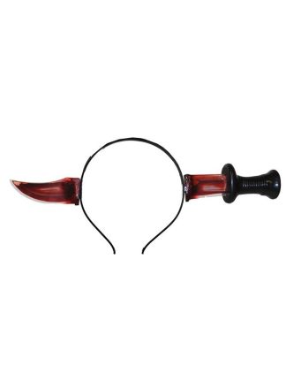 Halloween Bebloed mes door hoofd