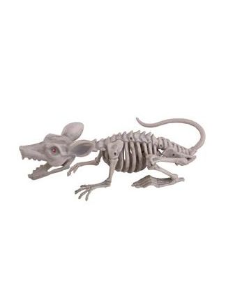 Halloween Rat skelet met licht 38cm.