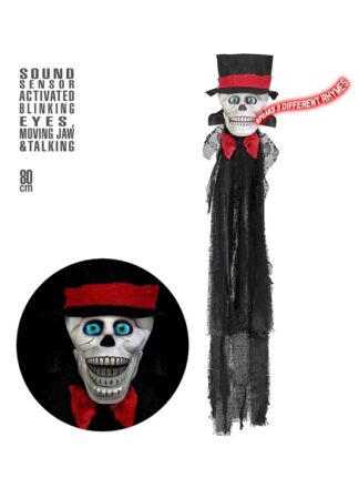 Halloween speaking Skull Groom 80cm.