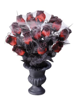 Halloween vaas 35cm. rozen/web