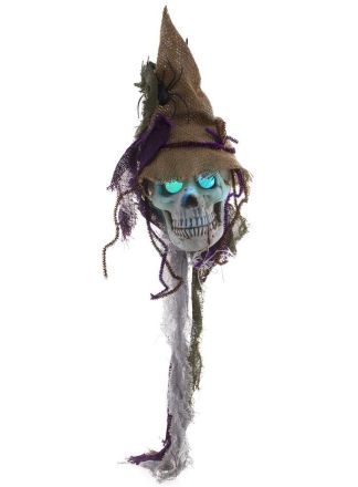 Hangdecoratie doodskop 83cm. met licht