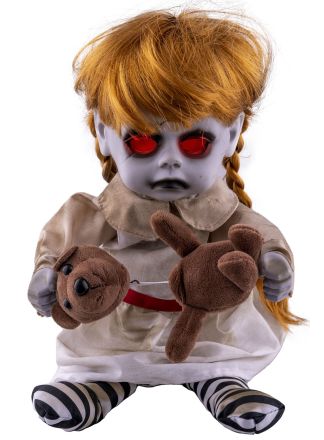 Halloween Seated Girl with teddybear