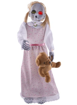 Killer doll girl with Teddy Bear