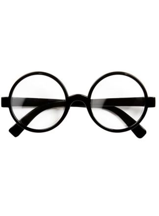 zwarte ronde bril met glas