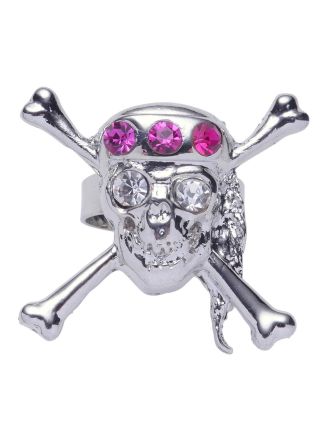 Ring doodskop strass