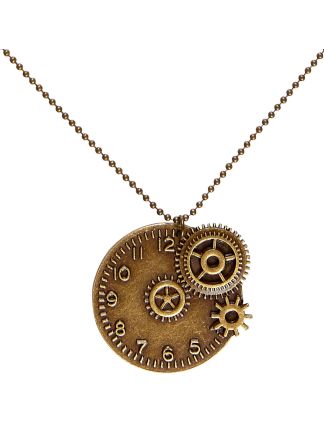 Steampunk ketting goud