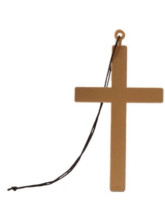 Kruis plastic goud 24cm.