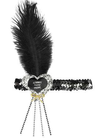 Hoofdbandje HAPPY NEW YEAR  zilver