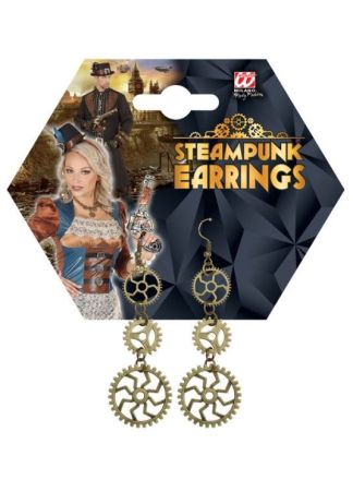 Steampunk oorbellen radertjes