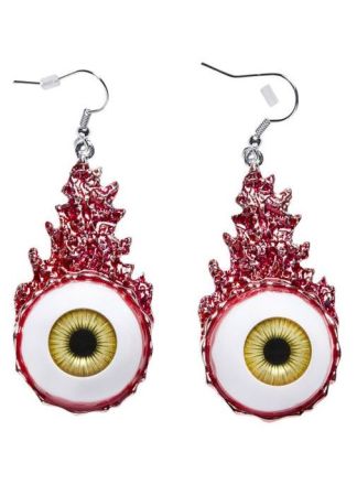 Halloween oorbellen bloody eyes 2stuks