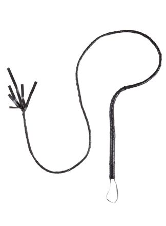 Nepleder zweep 180 cm. zwart