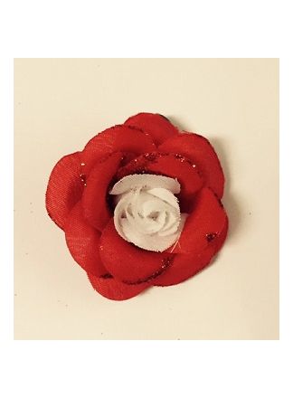 Roos klein rood-wit speld/clip