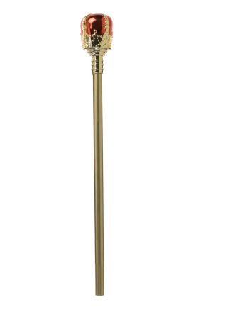 Konings skepter goud/rood 48cm.