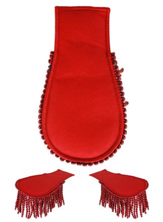 Epauletten effen rood  2 stuks