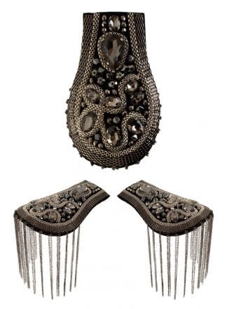 Epauletten chique stenen 2stuks