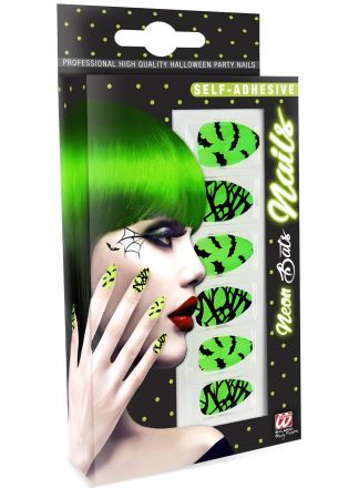 Set 12 zelfklevende nagels met vleermuizen