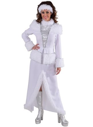 Witte ijsdame jurk met hoofdband
