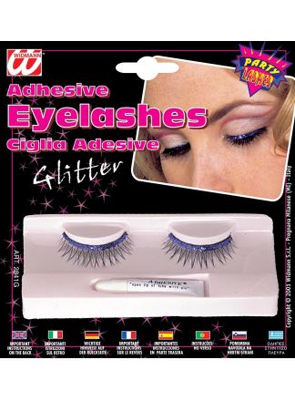 Trendy wimpers paars glitter