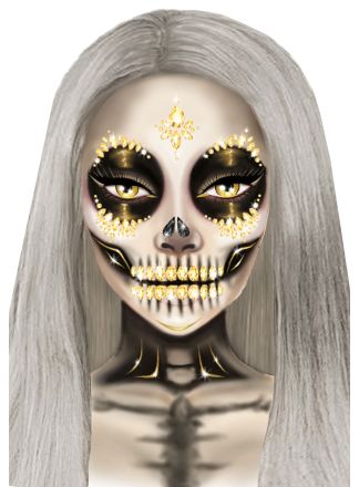 Sugar skull jewels sticker