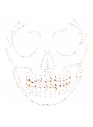 Skull Face Jewels Sticker