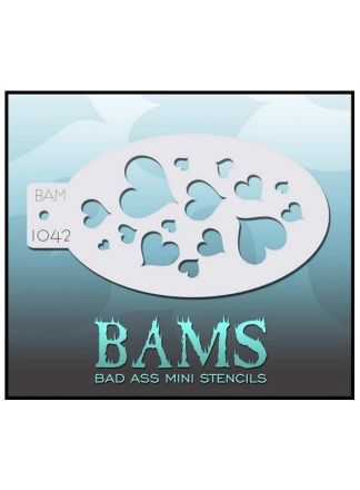 Schmink-sjabloon Bad Ass BAM stencil 1042