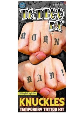 Plak Tattoo FX Knuckles-Alphabet