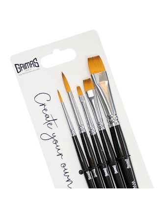 Grimas penselenset Kunsthaar rond/plat