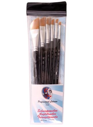PXP Professional penselen set schuin (6x)