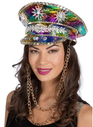 Cap Burning Man Flower (with chain)