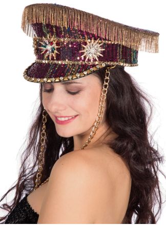 Cap Burning Man Pink Flower (chain)