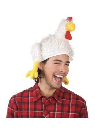 Carnavalsmuts kip wit
