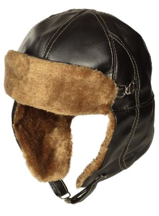 Piloten muts met bont