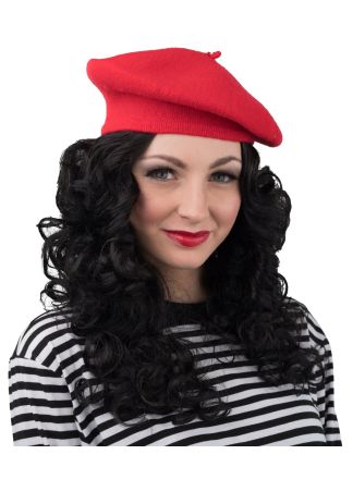 Rode Baskenmuts 1 maat