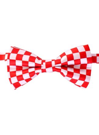 Vlinderstrik Brabant rood-wit