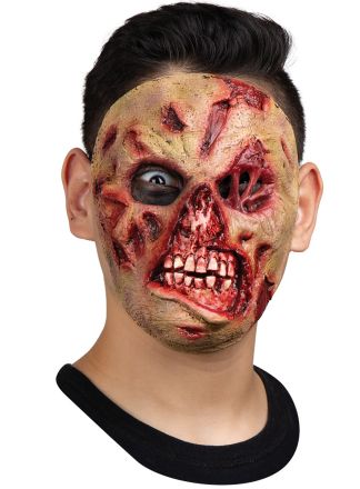 Halloween Half masker Fleshy Zombie