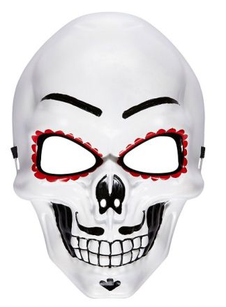 Halloween masker Dia De Los Muertos plastic