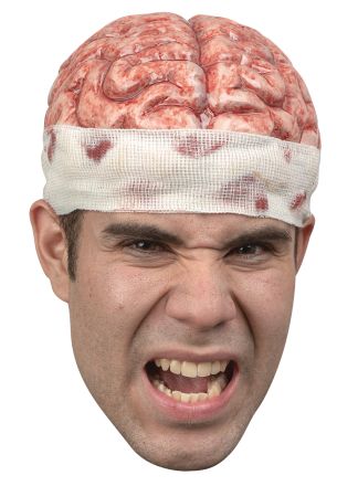 Halloween Latex Brain Cap