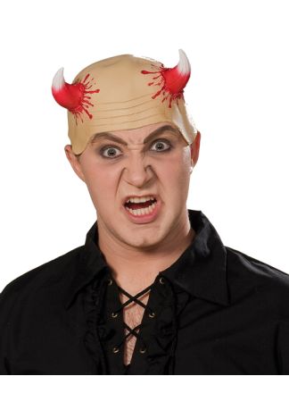 Schedel duivel met horens luxe