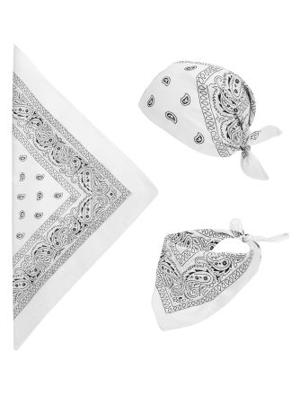 Witte bandana 55x55cm.