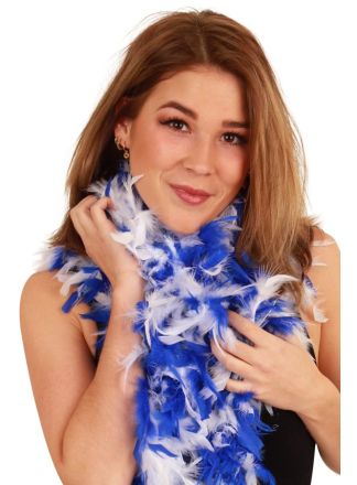 Boa blauw-wit 180cm.  75gram