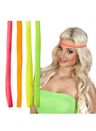 4 Elastieke haarbandjes NEON kleuren
