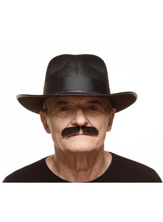 Luxe zwarte Gangster Snor